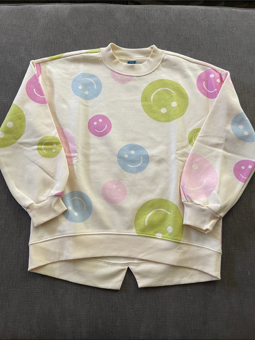 Old Navy Girls Cocoon Mock-Neck Graphic Sweatshirt L 10-12 NWT